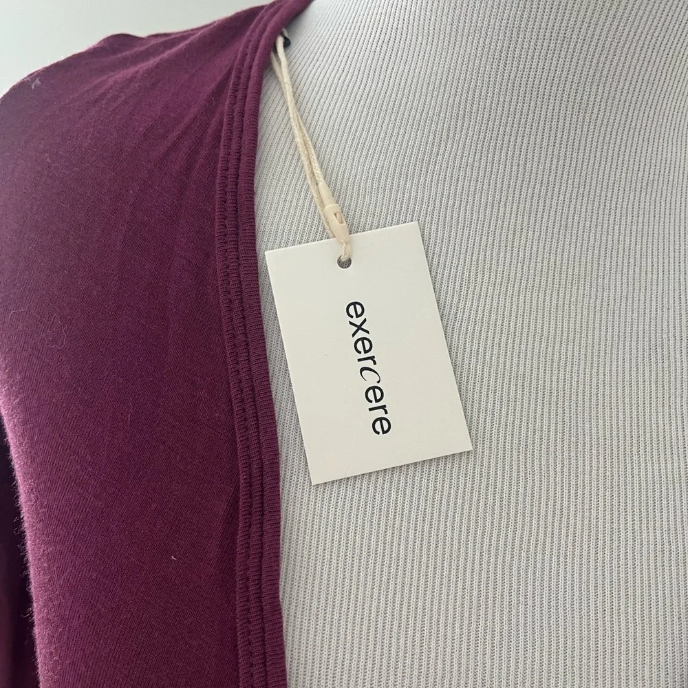 Exercere NEW Plum Ballet Wrap Top L - Picture 3 of 6